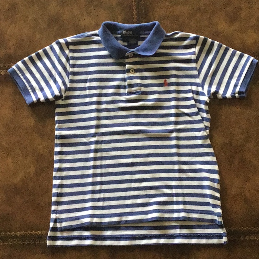 Ralph Lauren Short Sleeve Striped Boys Polo Size 7
